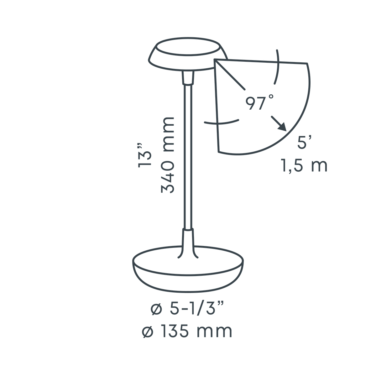 Dimensions SWAY TABLE